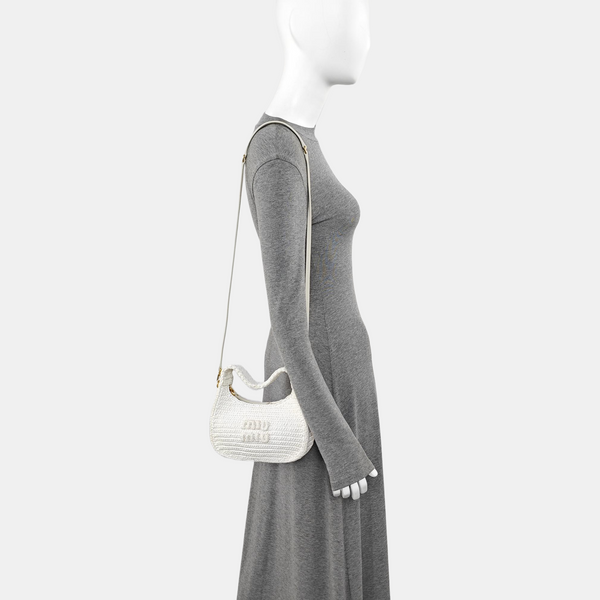 Fabric Shoulder Bag White
