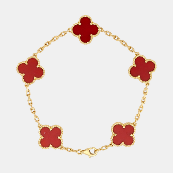 Vintage Alhambra 18k Gold Bracelet