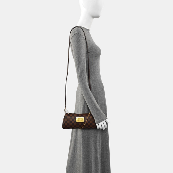 EVA Damier Ebene Coated Canvas Brown