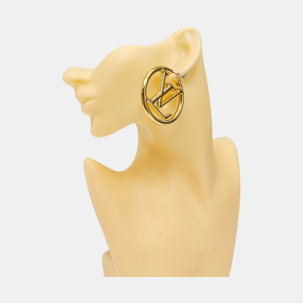 LOUISE Metal Gold Stud Earrings