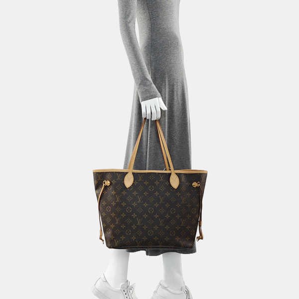 NEVERFULL MM Monogram Coated Canvas Brown
