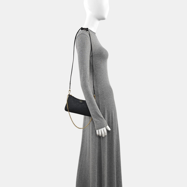 EASY POUCH ON STRAP Monogram Calfskin Black
