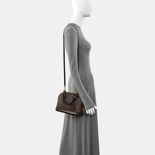 ALMA BB Damier Ebene Coated Canvas Brown