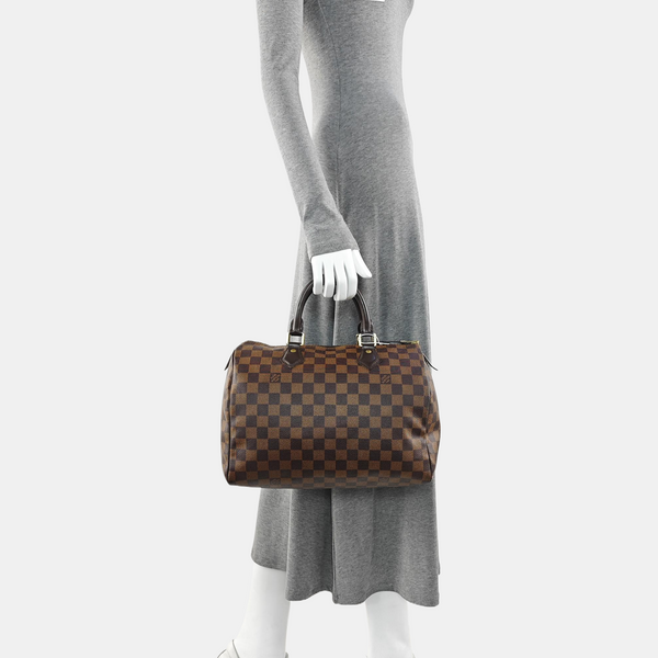SPEEDY 30 Damier Ebene Coated Canvas Brown