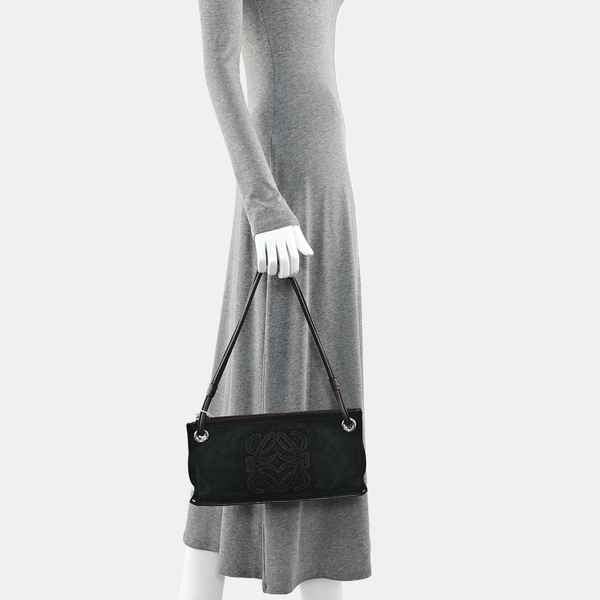 Suede Shoulder Bag Green