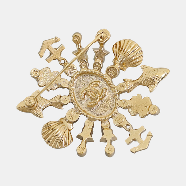 Metal Gold Brooch