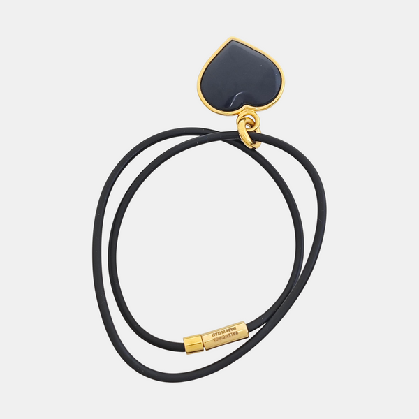 Synthetic Material Black Bracelet