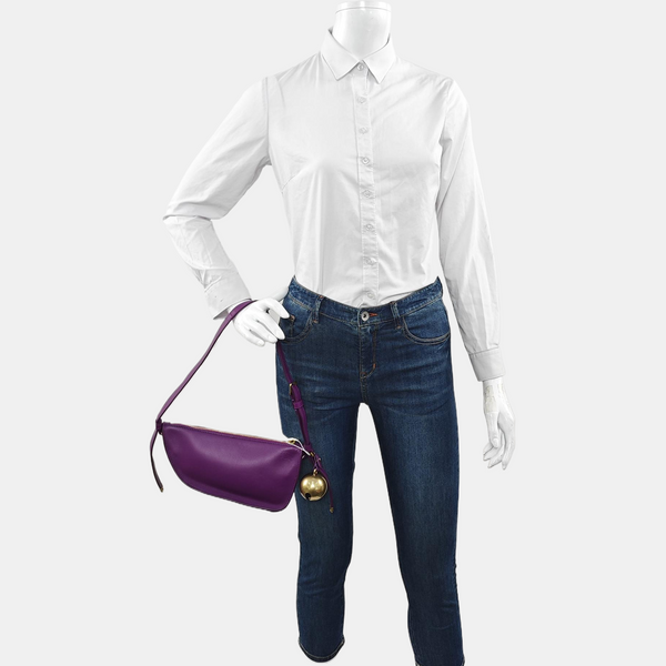 Calfskin Shoulder Bag Mini Purple