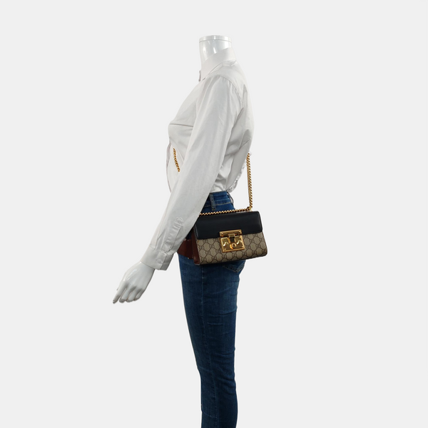 Authenticated pre-owned Padlock Small Monogram Coated Canvas Multicolor - Crossbody Bag at Looply