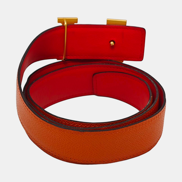 Leather Belt Orange