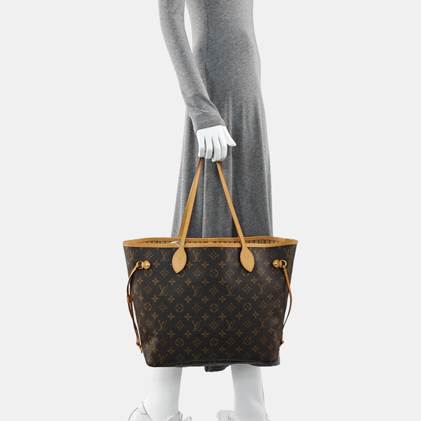 NEVERFULL MM Monogram Coated Canvas Brown