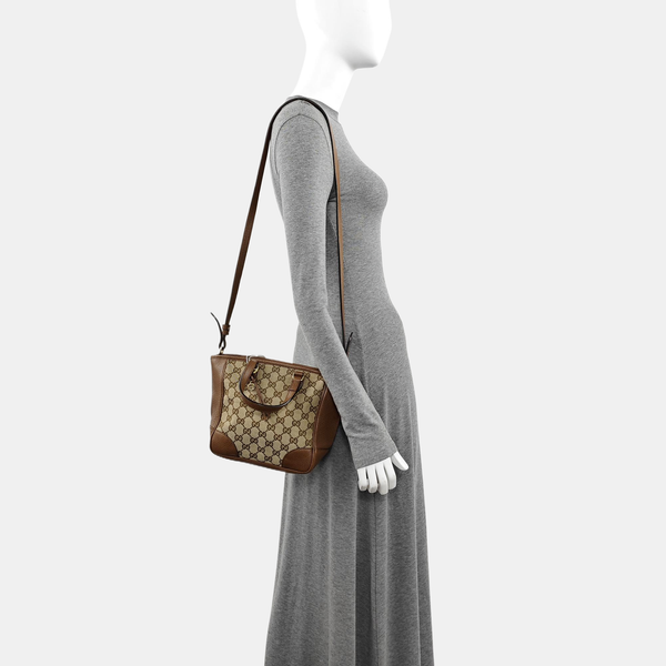 Bree Monogram Coated Canvas Beige