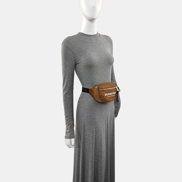 Nylon Belt Bag Small Brown