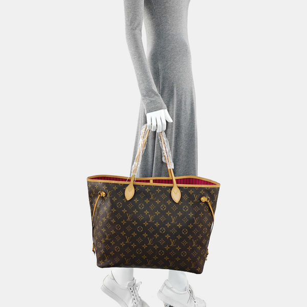 NEVERFULL GM Monogram Coated Canvas Brown