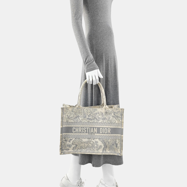 Book Tote Medium Fabric Gray