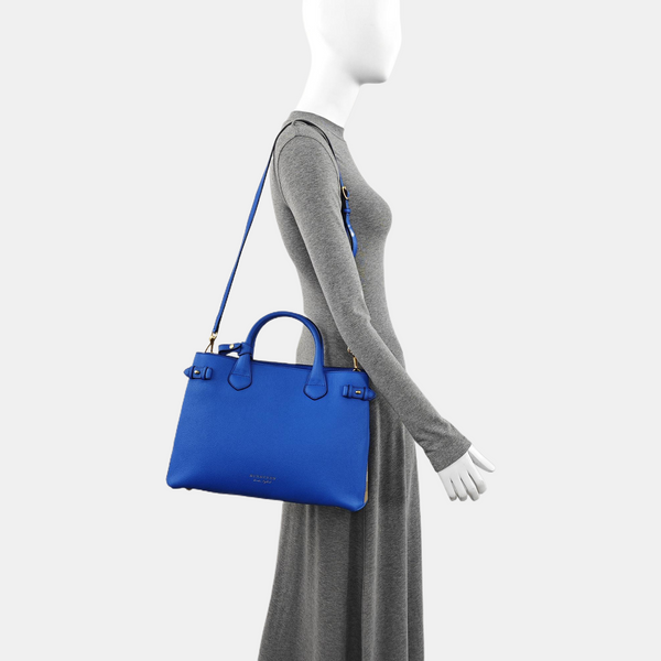 The Banner Medium Calfskin Blue