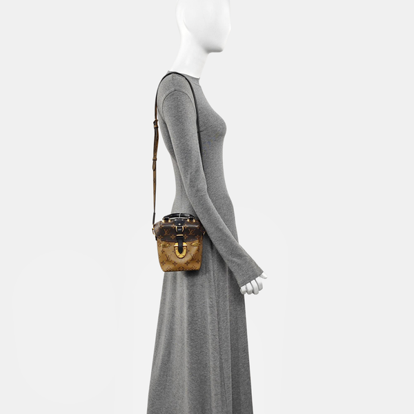 Monogram Coated Canvas Shoulder Bag Brown