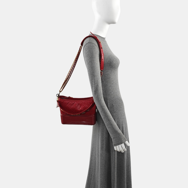GABRIELLE Medium Quilted Calfskin Red