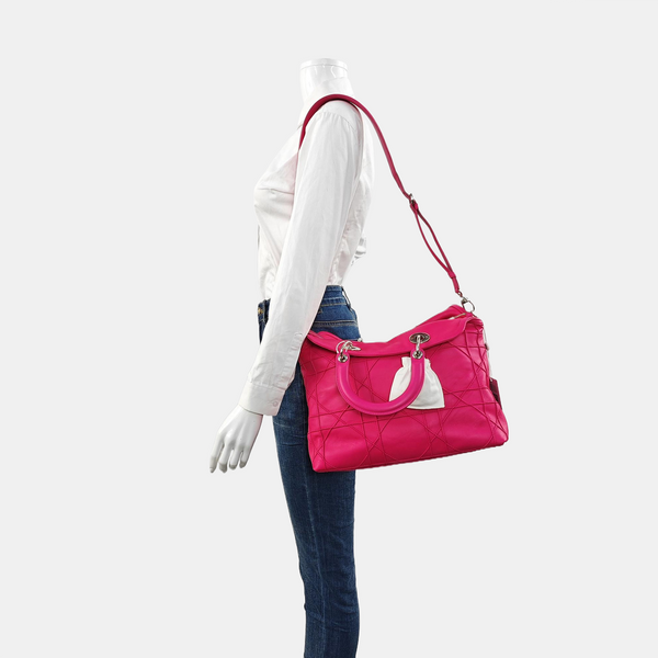 Authenticated pre-owned Granville Cannage Lambskin Pink - Top Handle Bag at Looply