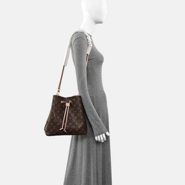 NÉONOÉ MM Monogram Coated Canvas Brown