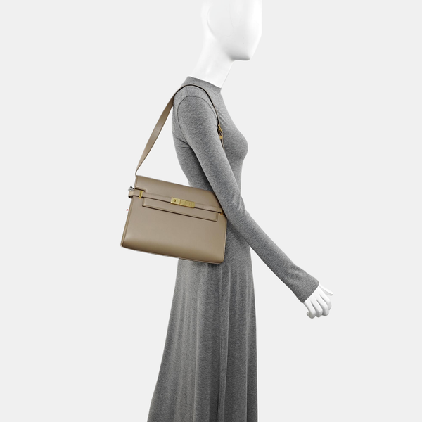 MANHATTAN Medium Calfskin Beige