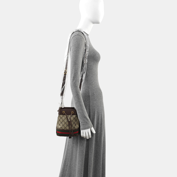Ophidia Mini Monogram Coated Canvas Beige
