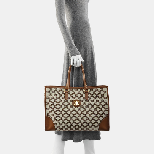 Fabric Tote Bag Brown