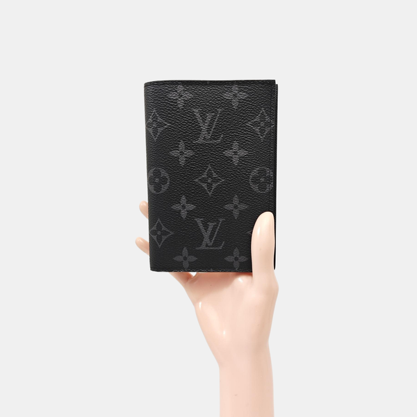Monogram Coated Canvas Card Holder Gray