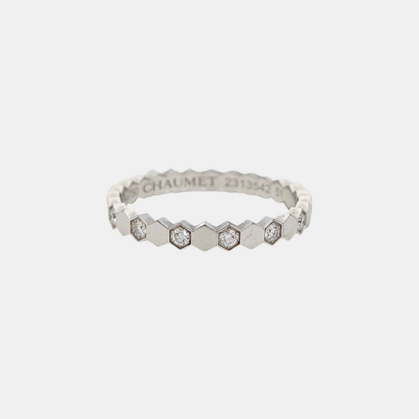 Bee My Love 18k White Gold Silver Ring EU 51