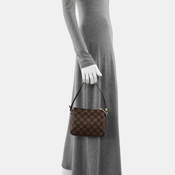 TROUSSE MAKE UP Damier Ebene Coated Canvas Brown