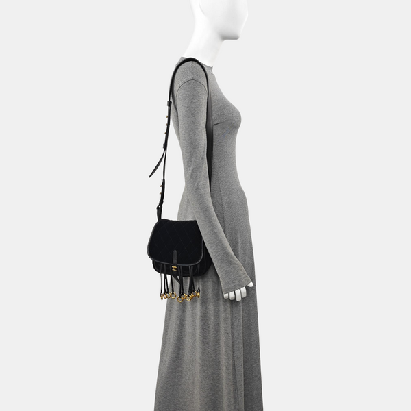 Belt Bag Quilted Velvet Black