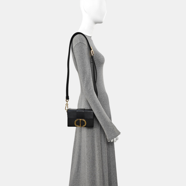 30 Montaigne Mini Calfskin Black