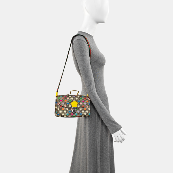 Monogram Coated Canvas Shoulder Bag Beige