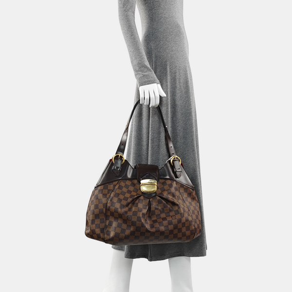 SISTINA GM Damier Ebene Coated Canvas Brown