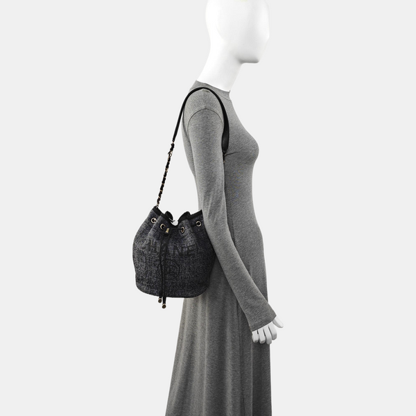 Authenticated pre-owned DEAUVILLE Small Fabric Grey - Bucket Bag at Looply