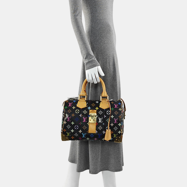 LV × TM SPEEDY 30 Monogram Coated Canvas Black
