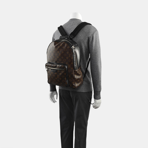 JOSH Monogram Coated Canvas Brown
