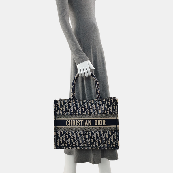 Book Tote Medium Canvas Blue