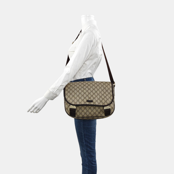 GG Imprime Monogram Coated Canvas Brown