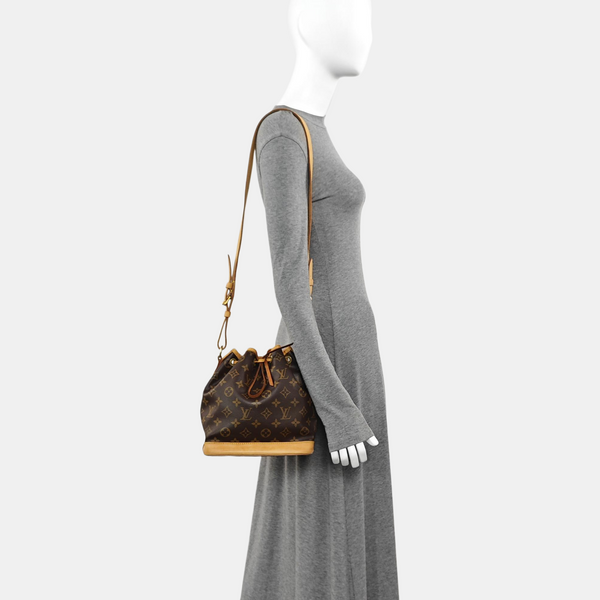 NOÉ BB Monogram Coated Canvas Brown