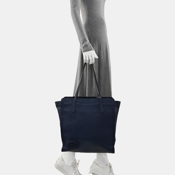 Calfskin Shoulder Bag Blue