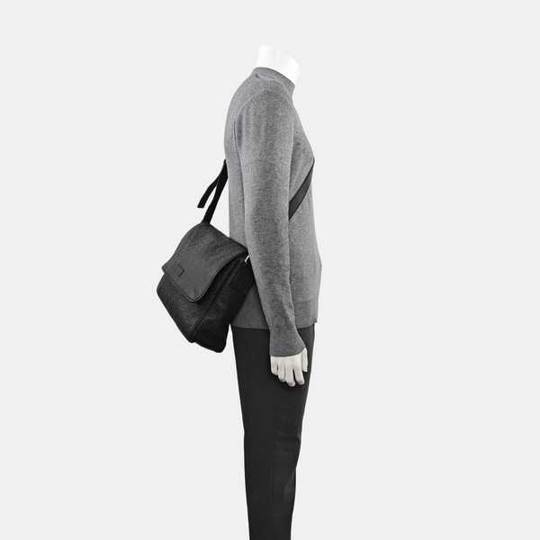 Ligne Shima Monogram Calfskin Black