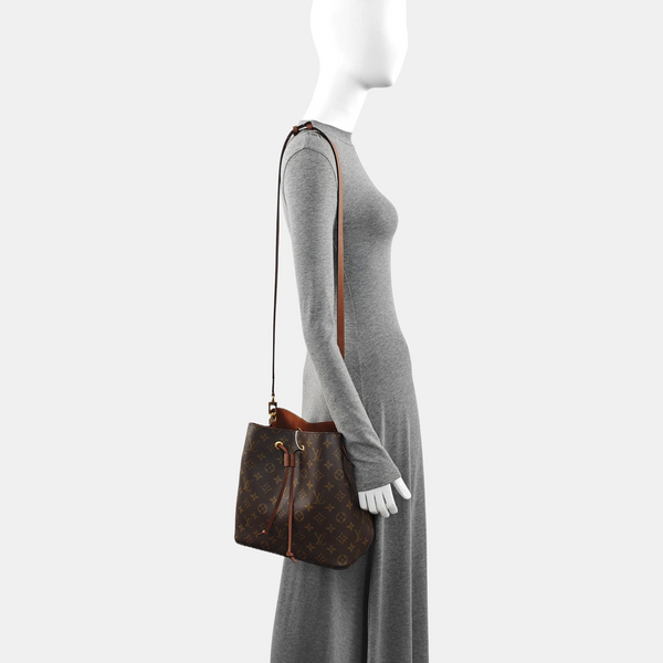 NÉONOÉ MM Monogram Coated Canvas Brown