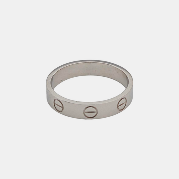LOVE 18k White Gold Silver Ring EU 50