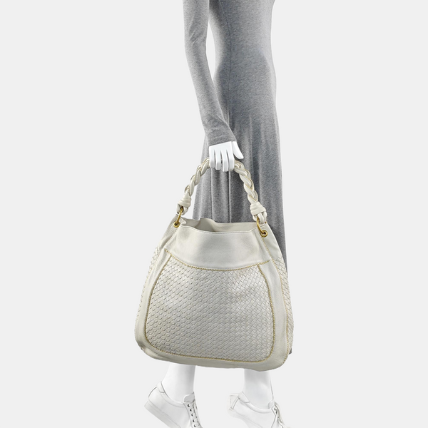 Lambskin Shoulder Bag White