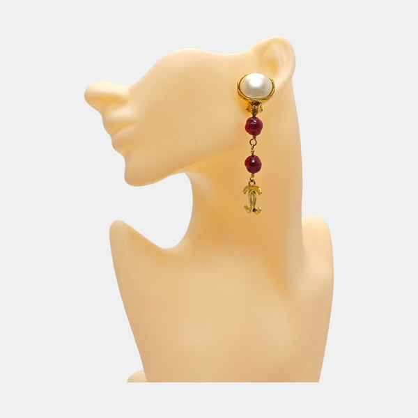 Metal Gold Clip On Earrings