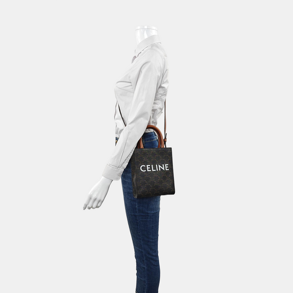CABAS CELINE Mini Coated Canvas Brown