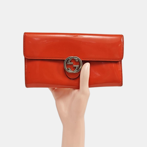 Interlocking G Calfskin Red Wallet