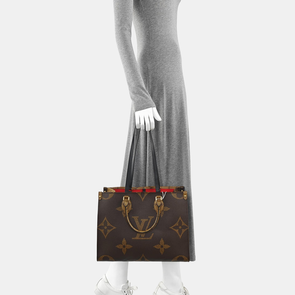ONTHEGO MM Monogram Coated Canvas Brown