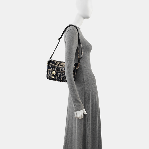 Diorcamp Small Oblique Canvas Blue